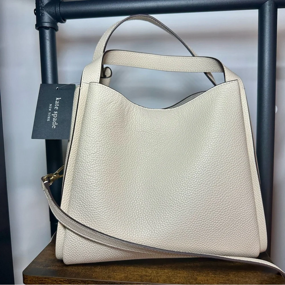 15. NWT kate spade new york Medium Knott Leather Crossbody Tote - Picture 4 of 13